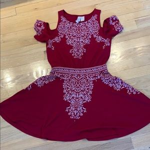 Dark Red/Cabernet Spanish style dress